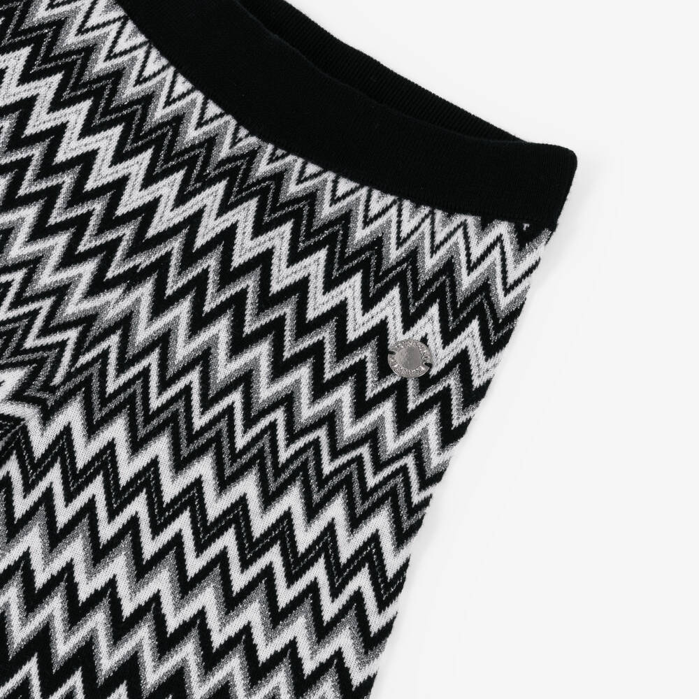 Missoni-بنطلون صوف أسود بنقشة متعرجة للبنات | Childrensalon Outlet