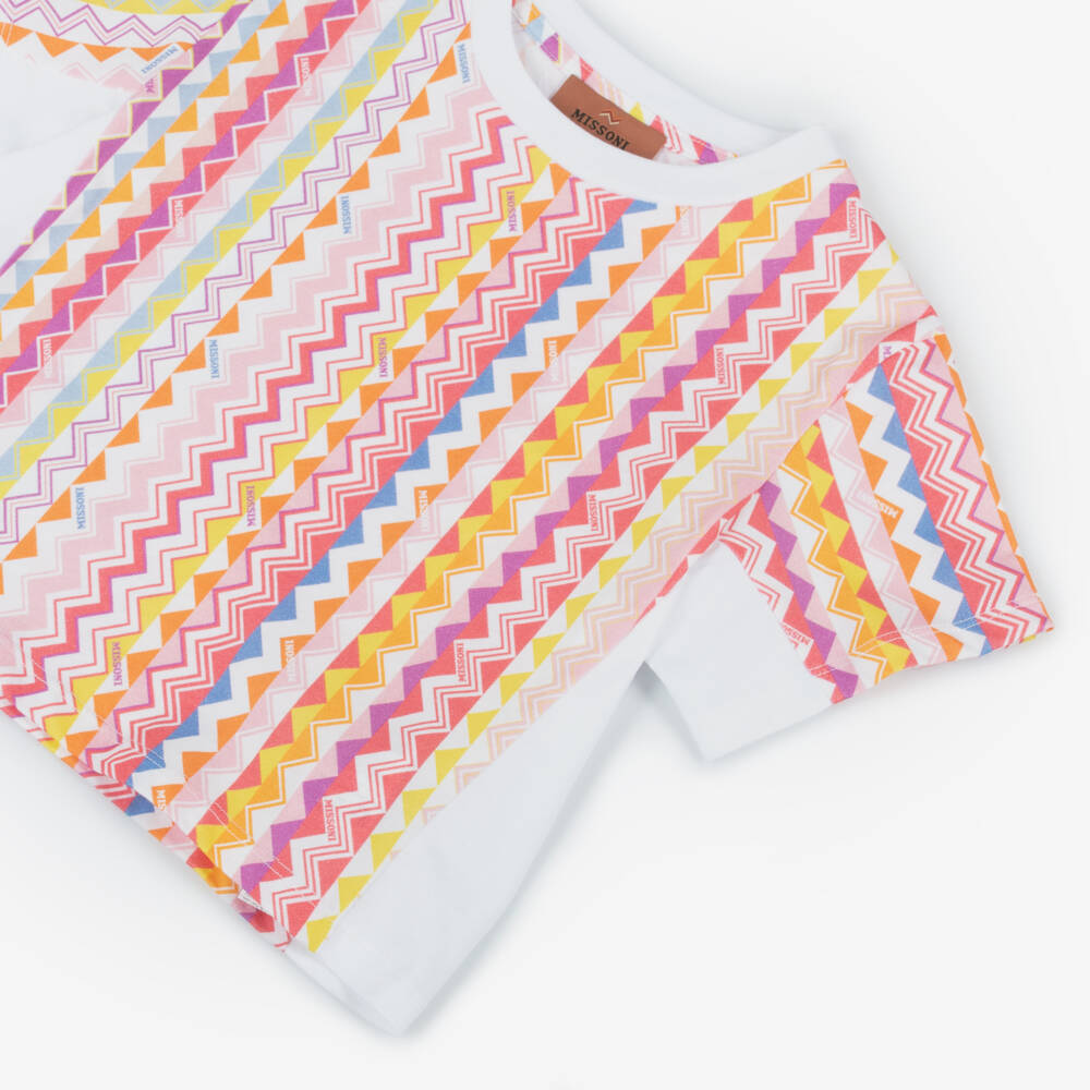Missoni-Girls Blush Chevron Cotton Tee | Childrensalon Outlet