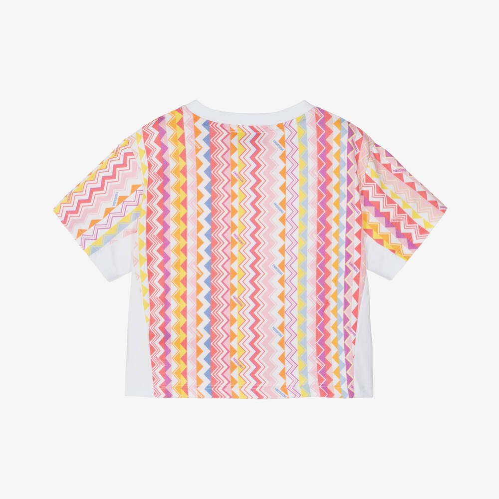 Missoni-Girls Blush Chevron Cotton Tee | Childrensalon Outlet