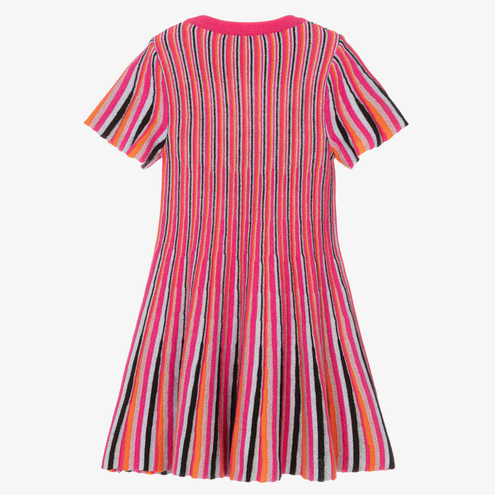 Missoni-Girls Bright Pink Striped Dress | Childrensalon Outlet