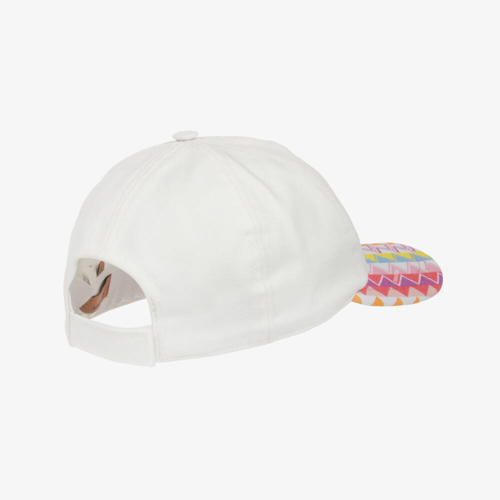 Missoni-Girls Classic White Zigzag Hat | Childrensalon Outlet