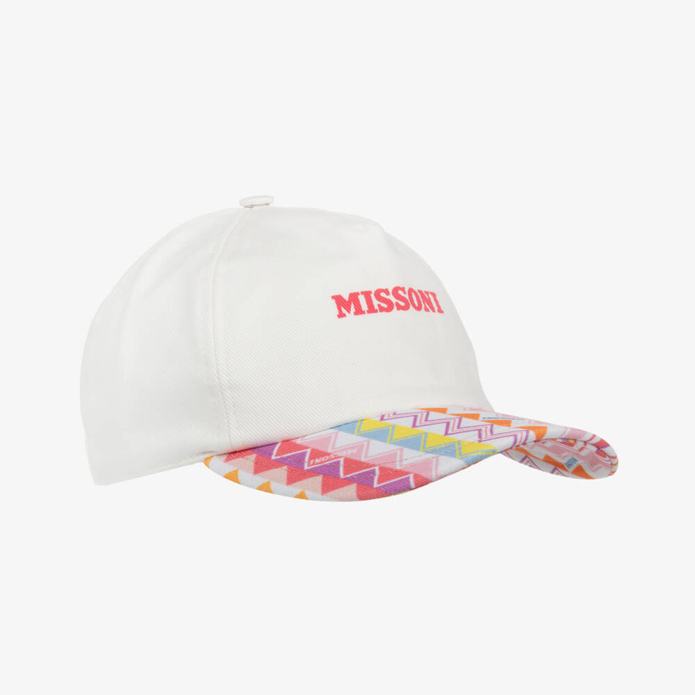 Missoni-Girls Classic White Zigzag Hat | Childrensalon Outlet