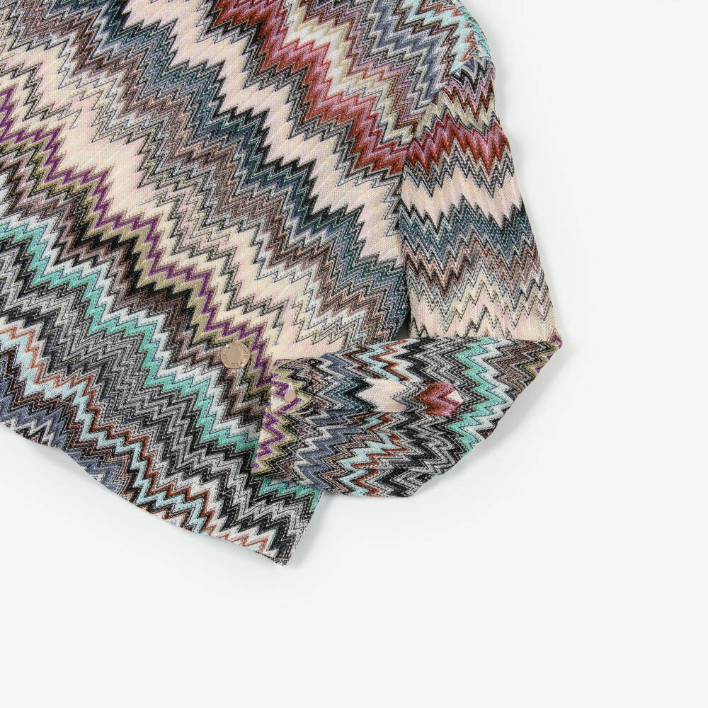 Missoni-بلوزة محبوكة بنقشة شيفرون ملونة للبنات | Childrensalon Outlet