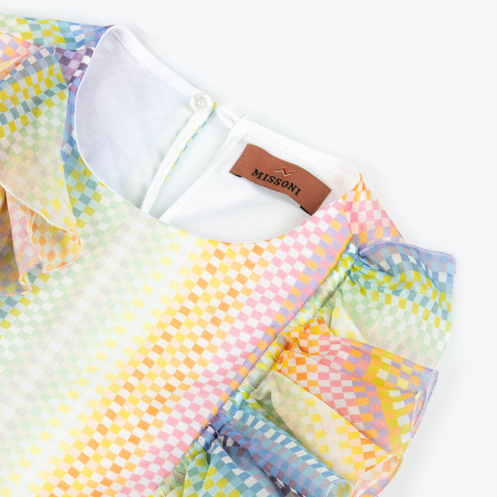 Missoni-فستان أورجانزا حرير-قطن ملون للبنات | Childrensalon Outlet