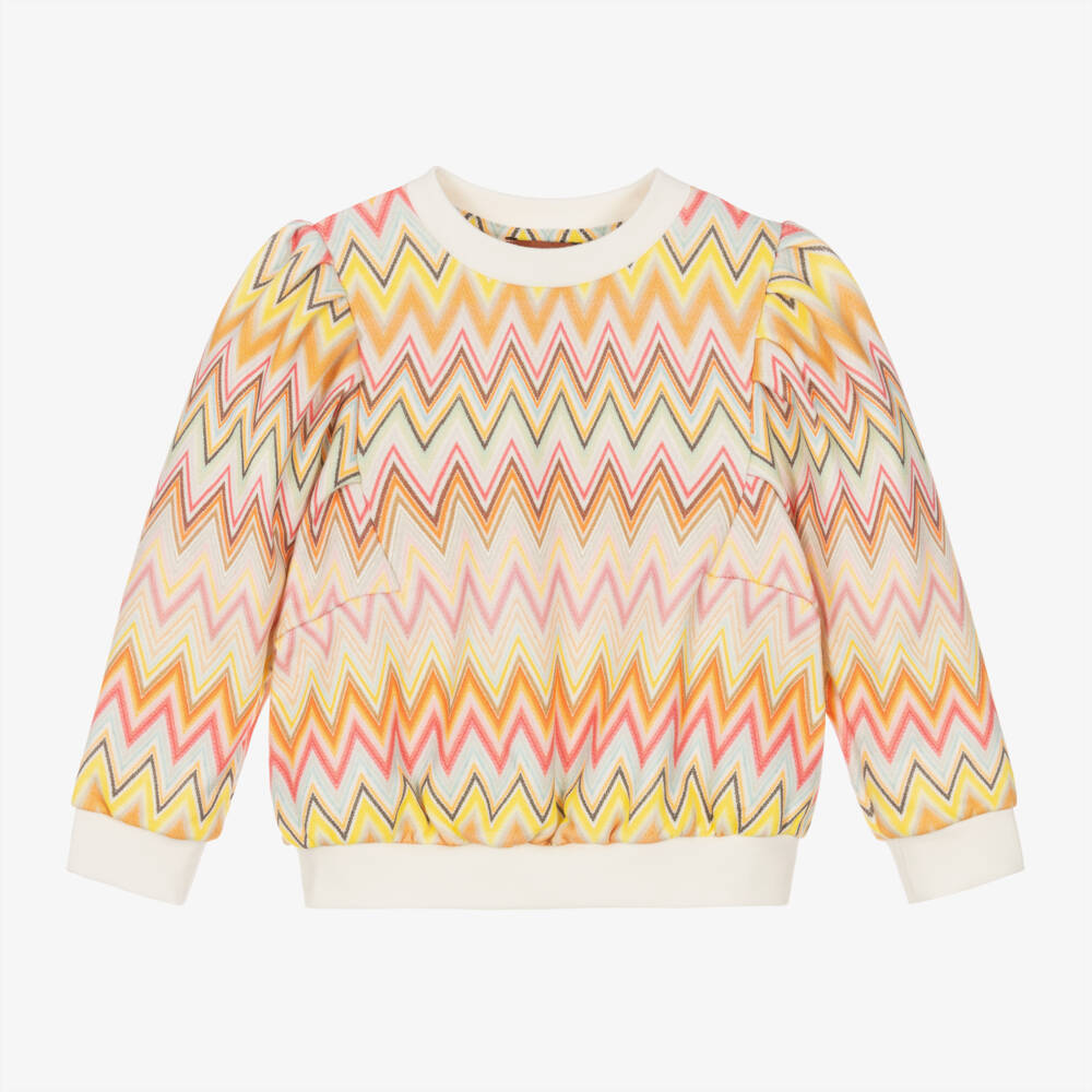 Missoni-Girls Colourful Zigzag Jumper | Childrensalon Outlet