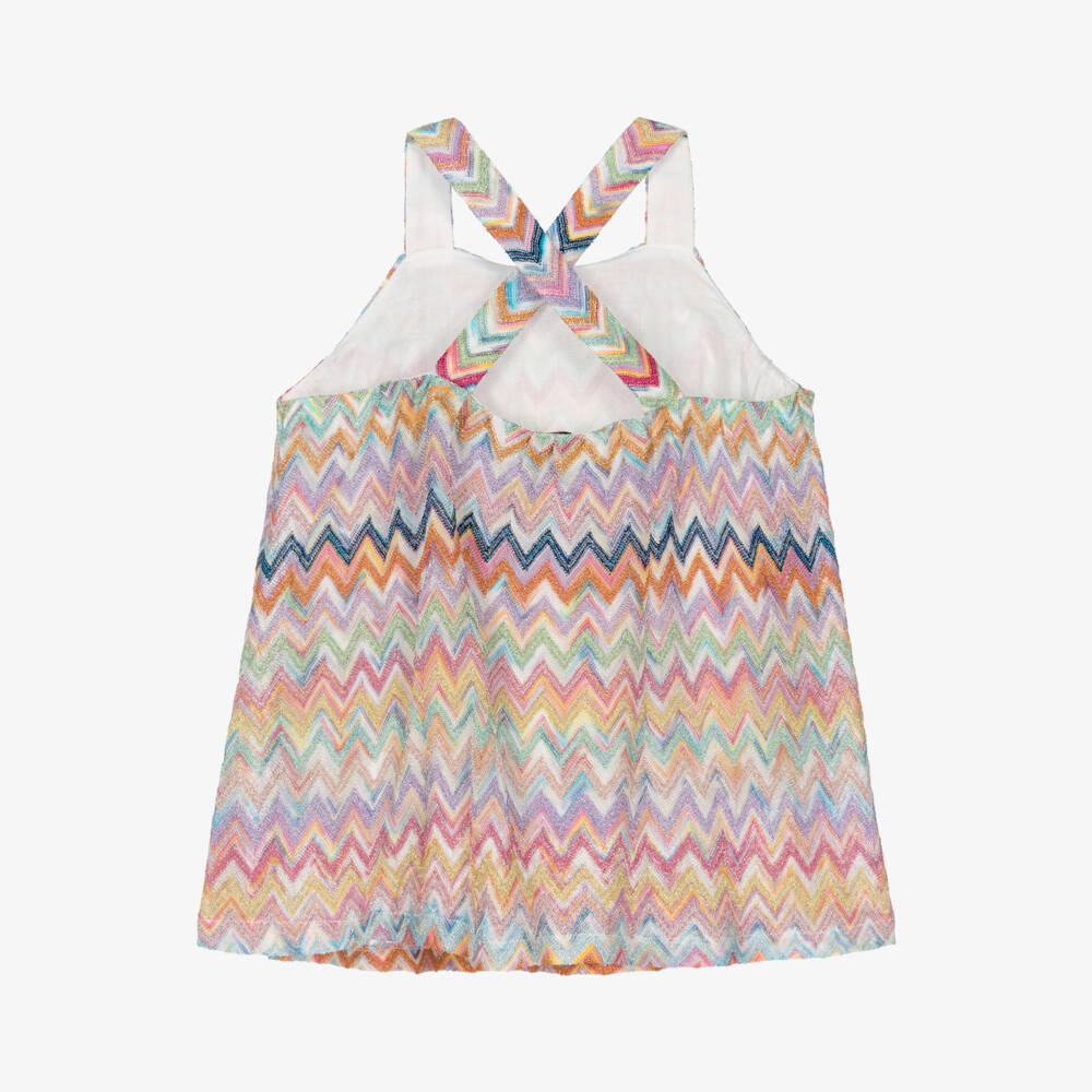 Missoni-Girls Colourful Zigzag Pattern Sleeveless Top | Childrensalon Outlet