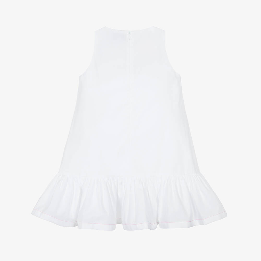 Missoni-فستان عاجي للبنات بتصميم زجزاج وكشكشات | Childrensalon Outlet