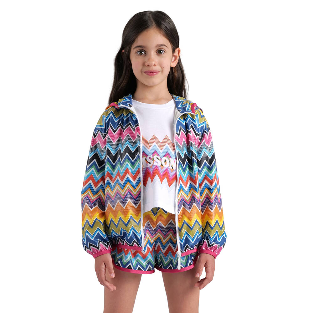 Missoni-Girls Organic White Zigzag Top | Childrensalon Outlet
