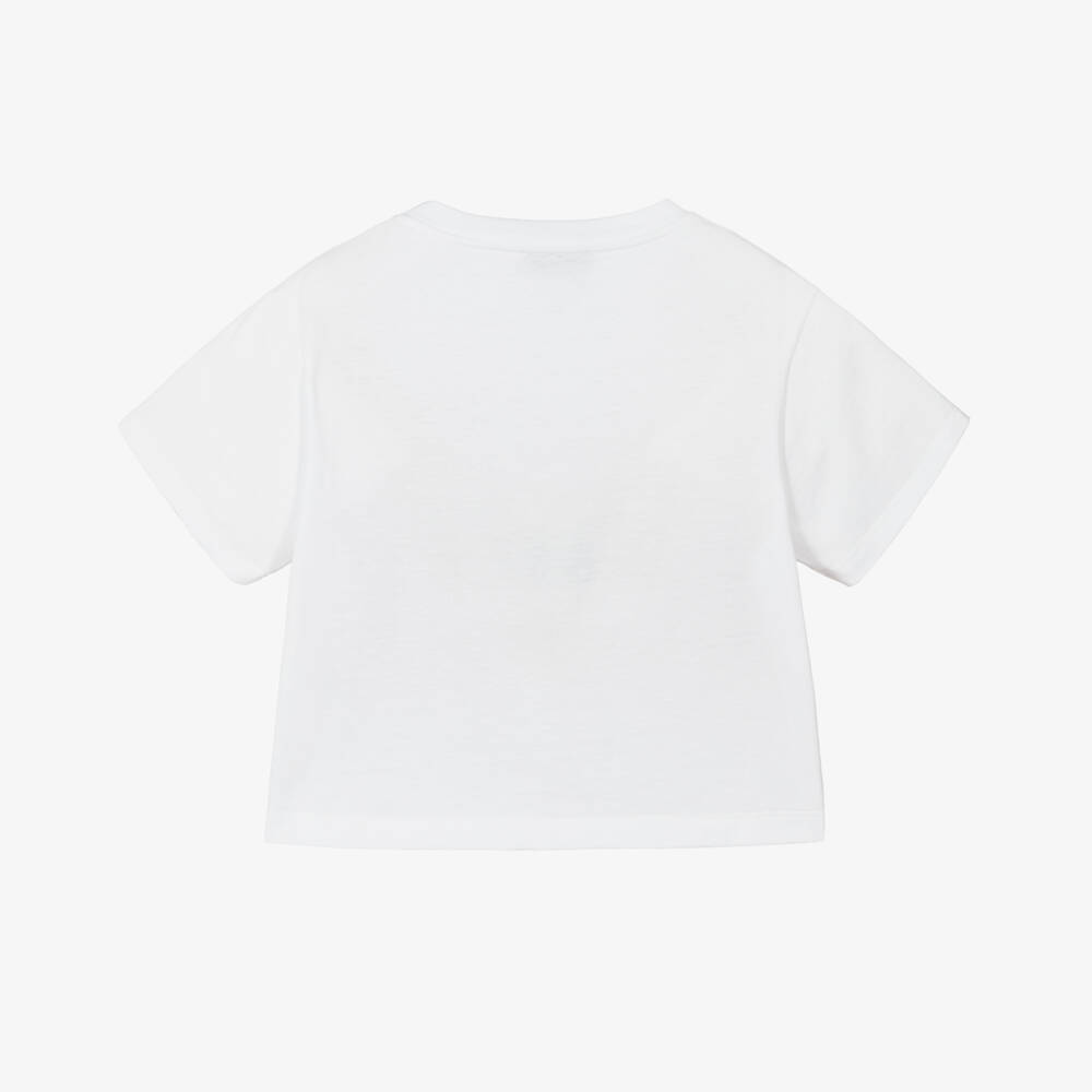 Missoni-Girls Organic White Zigzag Top | Childrensalon Outlet