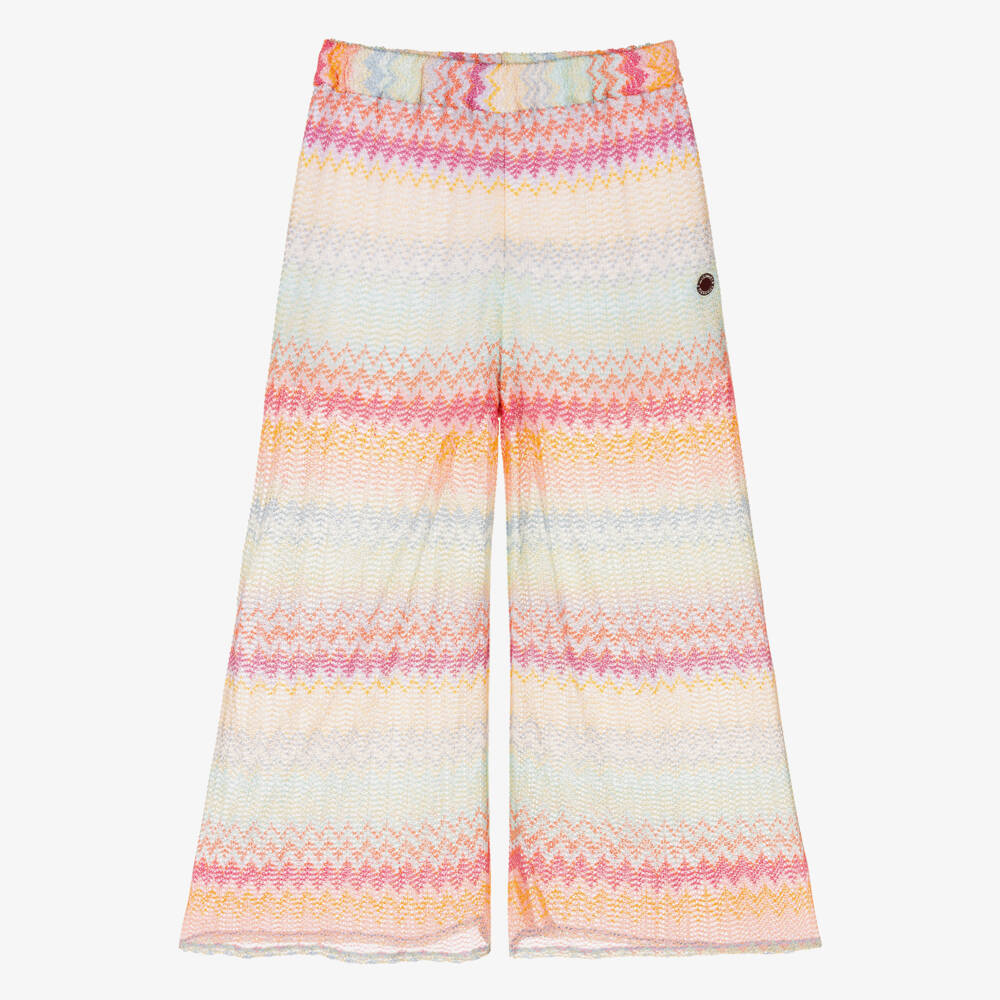 Missoni-Girls Pastel Chevron Knit Pants | Childrensalon Outlet