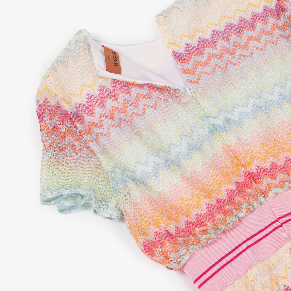 Missoni-Girls Pastel Zigzag Knit Frock | Childrensalon Outlet