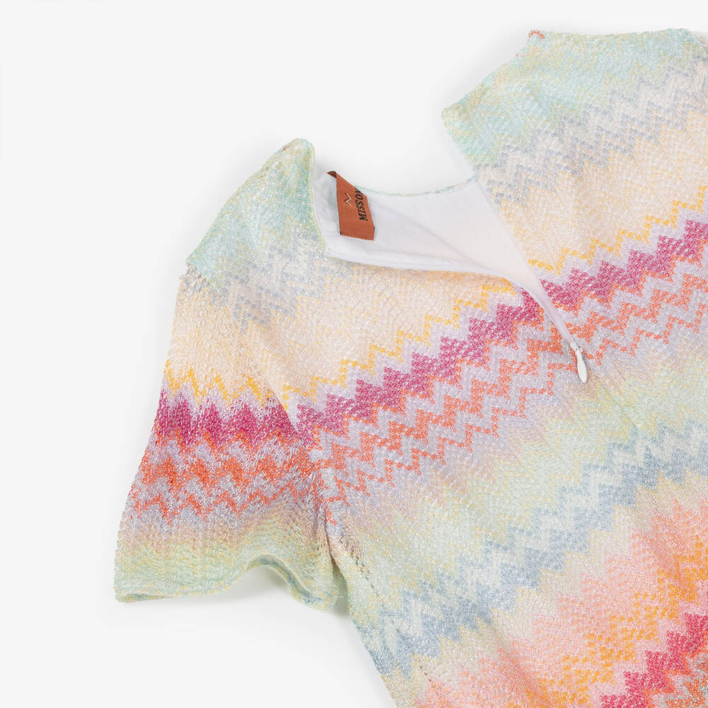 Missoni-Girls Pastel Zigzag Knit Top | Childrensalon Outlet