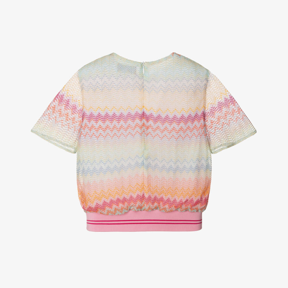 Missoni-Girls Pastel Zigzag Knit Top | Childrensalon Outlet