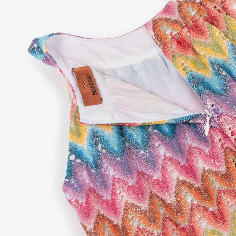 Missoni-بلوزة محبوكة بنمط متعرج وردي للبنات | Childrensalon Outlet