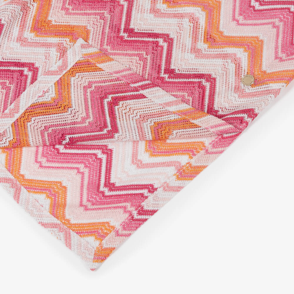 Missoni-Girls Pink Crochet Zigzag Frock | Childrensalon Outlet