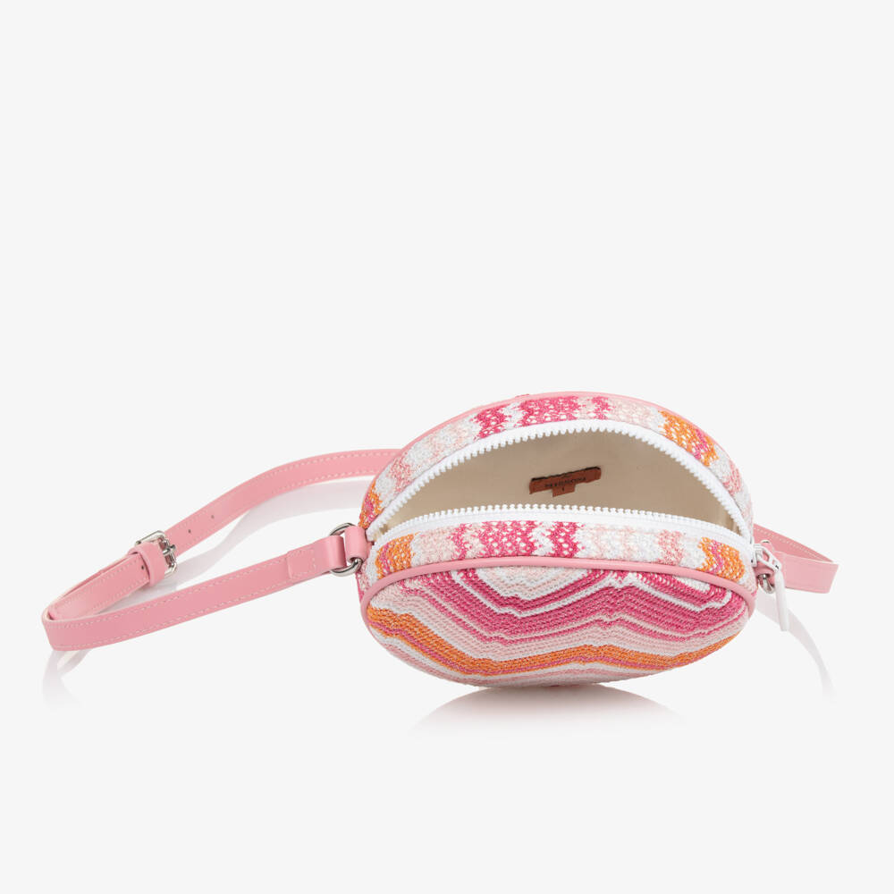 Missoni-Girls Pink Crochet Zigzag Tote | Childrensalon Outlet