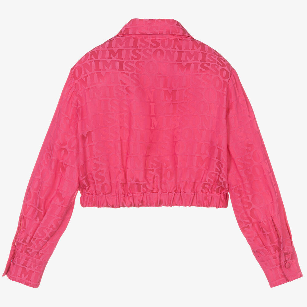 Missoni-Girls Pink Jacquard Blouse | Childrensalon Outlet