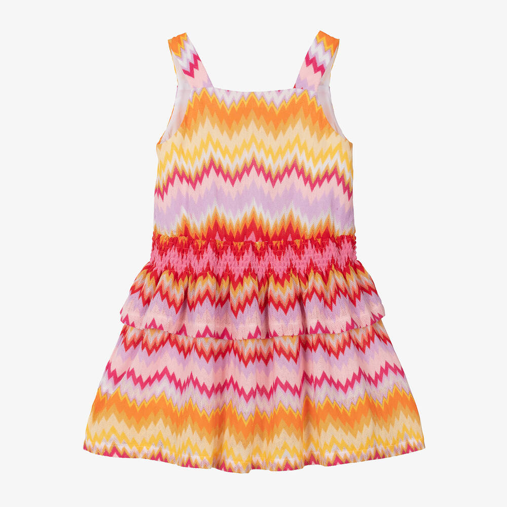$215 Milly Minis pink soft knit retailer zig zag Dress