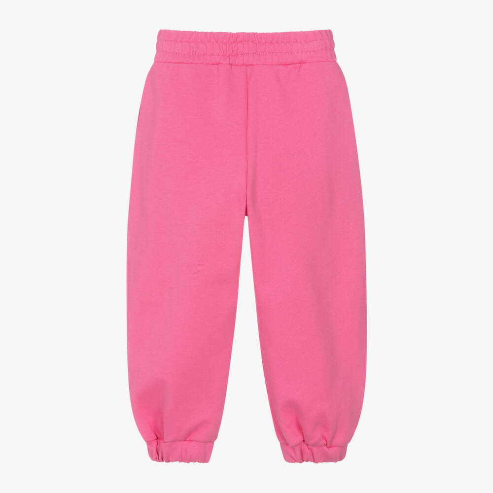 Missoni-Girls Pink Logo Cotton Trousers | Childrensalon Outlet
