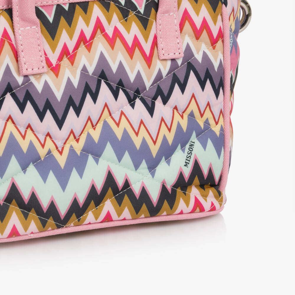 Missoni-Girls Pink & Purple Zigzag Handbag (22cm) | Childrensalon Outlet
