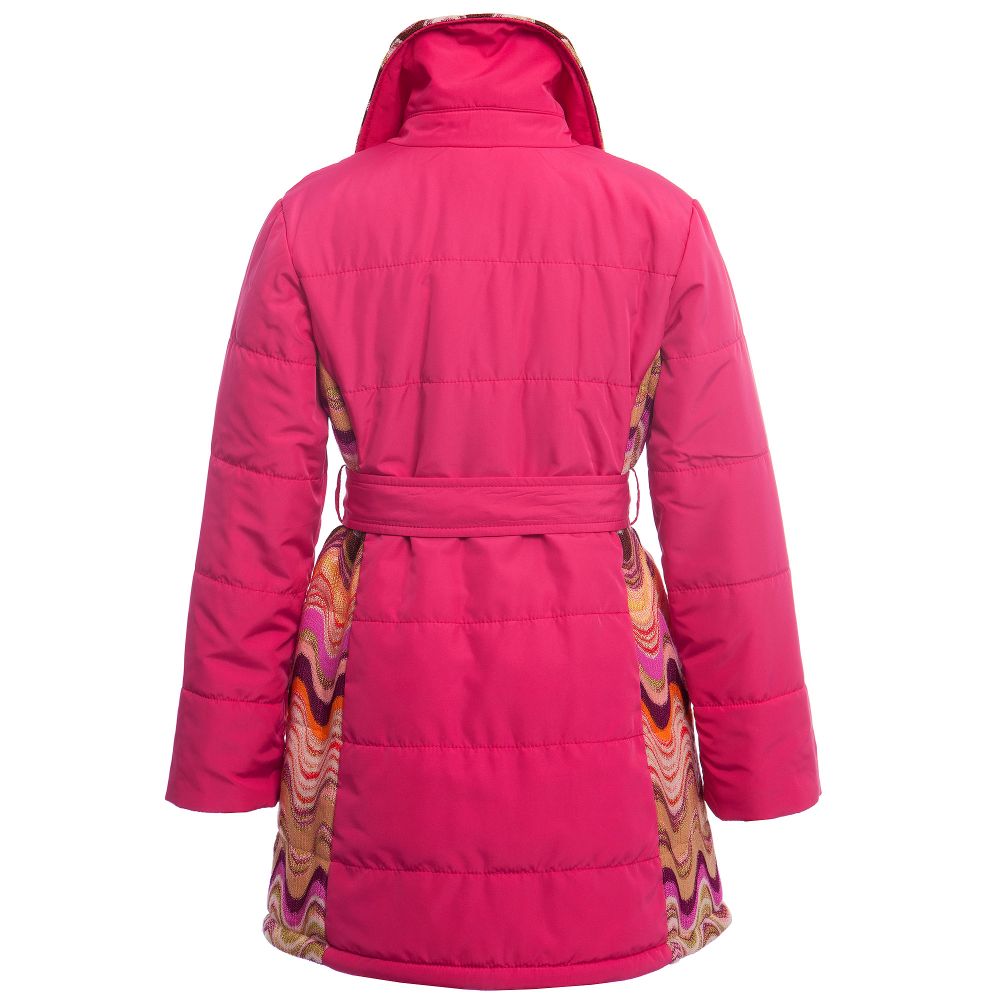 Missoni-معطف وردي ذو وجهين للفتيات | Childrensalon Outlet