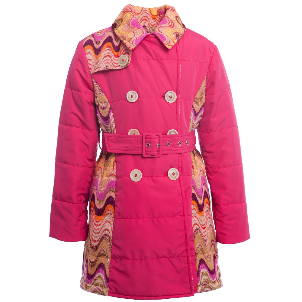 Missoni-معطف وردي ذو وجهين للفتيات | Childrensalon Outlet