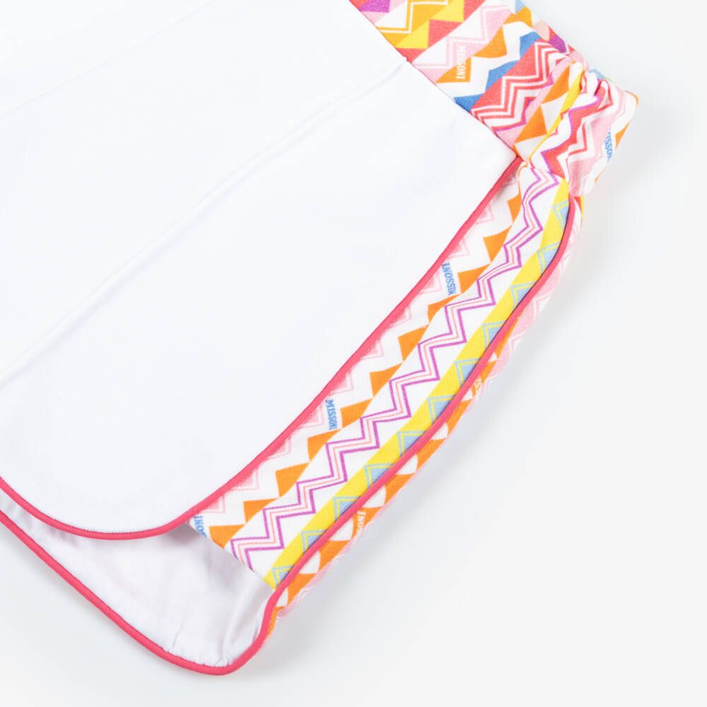Missoni-Girls Pink & White Patterned Cotton Shorts | Childrensalon Outlet