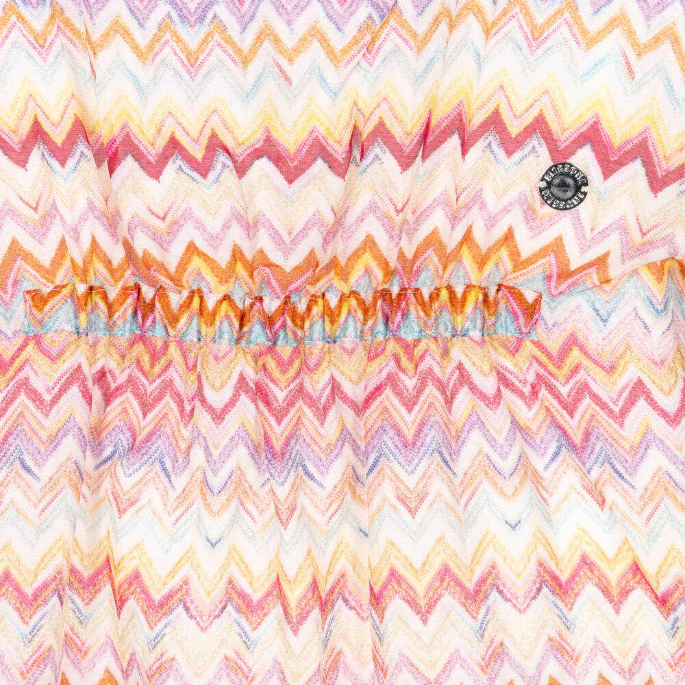Missoni-Girls Pink & Zigzag Kaftan Dress | Childrensalon Outlet