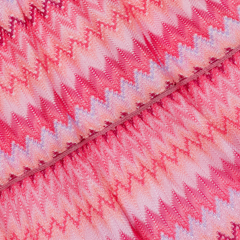 Missoni-Girls Pink Zigzag Knit Dress | Childrensalon Outlet