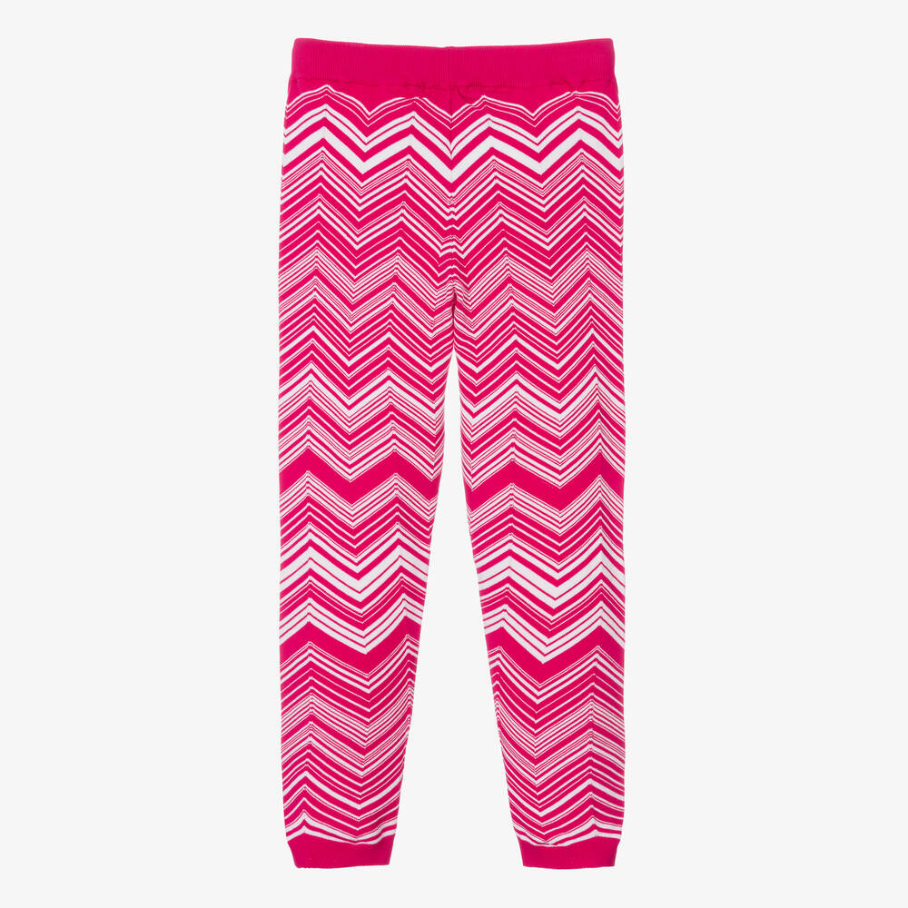 Missoni-Розовые вязаные брюки с зигзагами для девочек | Childrensalon Outlet