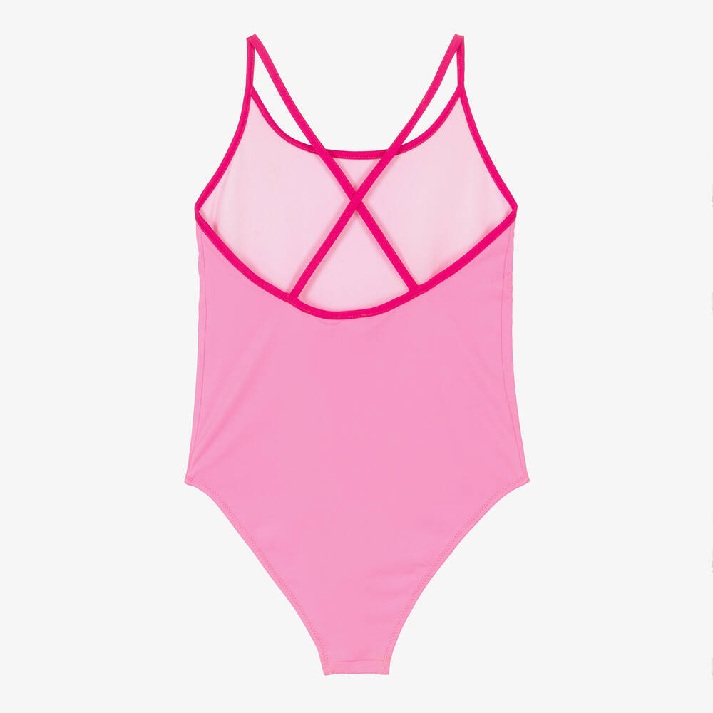 Missoni-Girls Pink Zigzag Logo Swimsuit | Childrensalon Outlet
