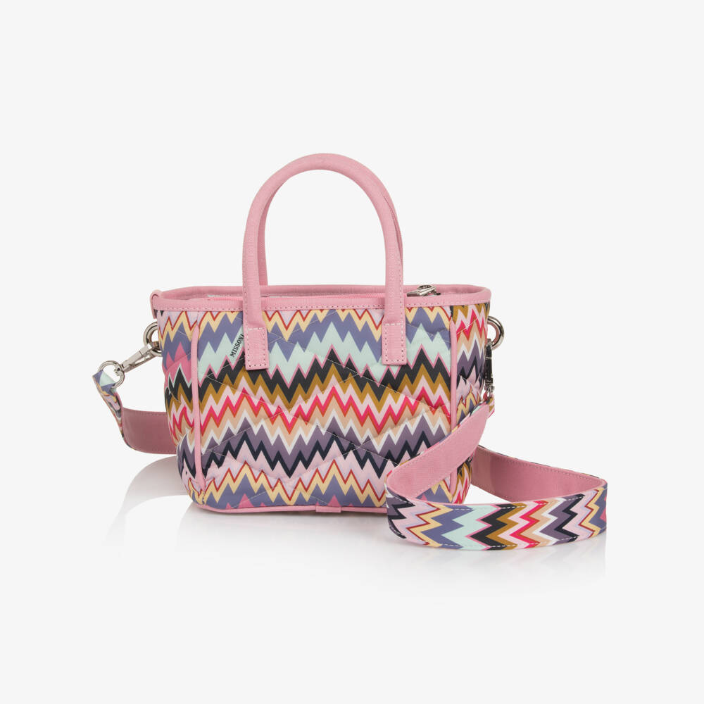 Missoni-Сумка через плечо розовая зигзаг для девочек | Childrensalon Outlet