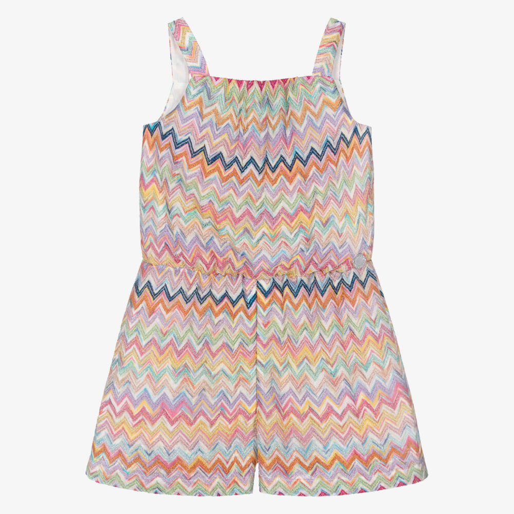 Missoni-Girls Rainbow Zigzag Sleeveless Playsuit | Childrensalon Outlet
