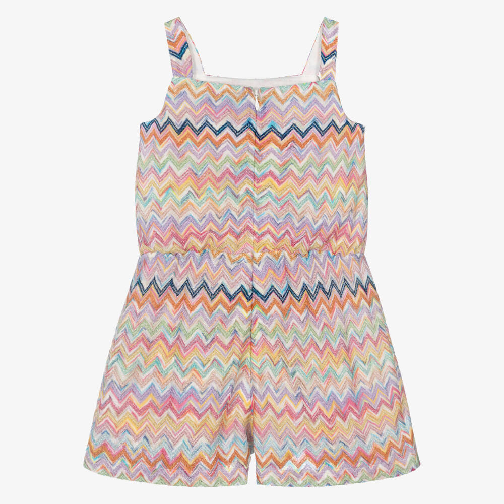 Missoni-Girls Rainbow Zigzag Sleeveless Playsuit | Childrensalon Outlet