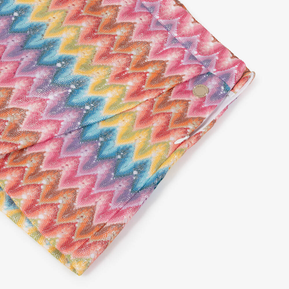 Missoni-Girls Rosy Zigzag Knit Wrap Skort | Childrensalon Outlet