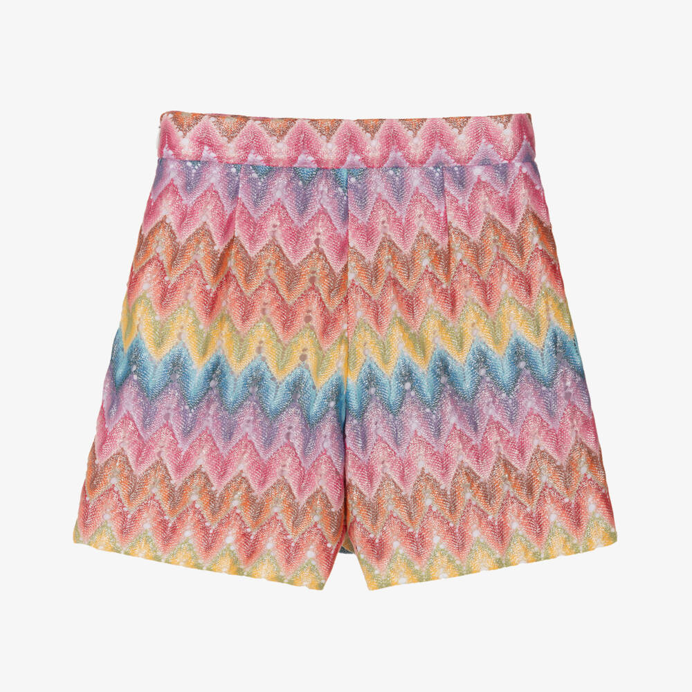Missoni-Girls Rosy Zigzag Knit Wrap Skort | Childrensalon Outlet