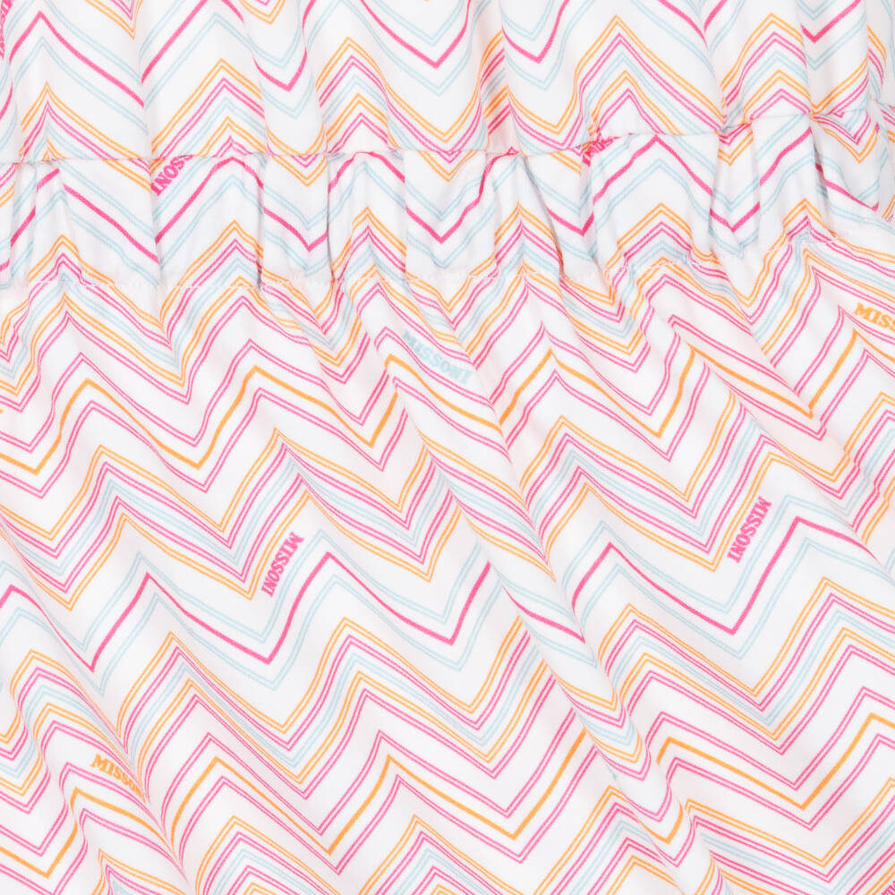 Missoni-فستان وردي ناعم بنقشة متعرجة للبنات | Childrensalon Outlet