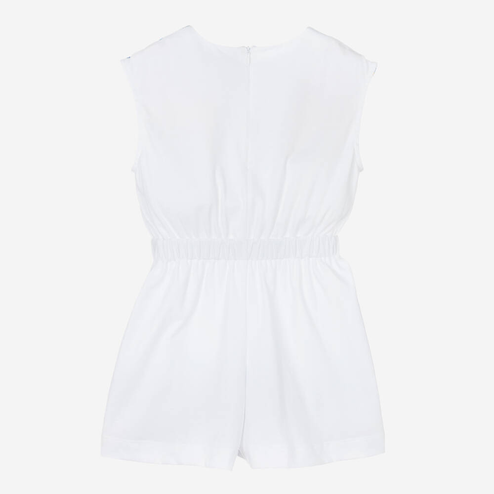 Missoni-Girls Soft White Zigzag Jumpsuit | Childrensalon Outlet
