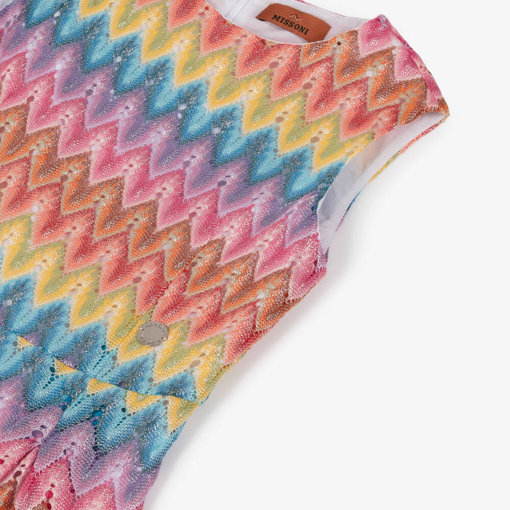 Missoni-Girls Vibrant Knit Zigzag Romper | Childrensalon Outlet