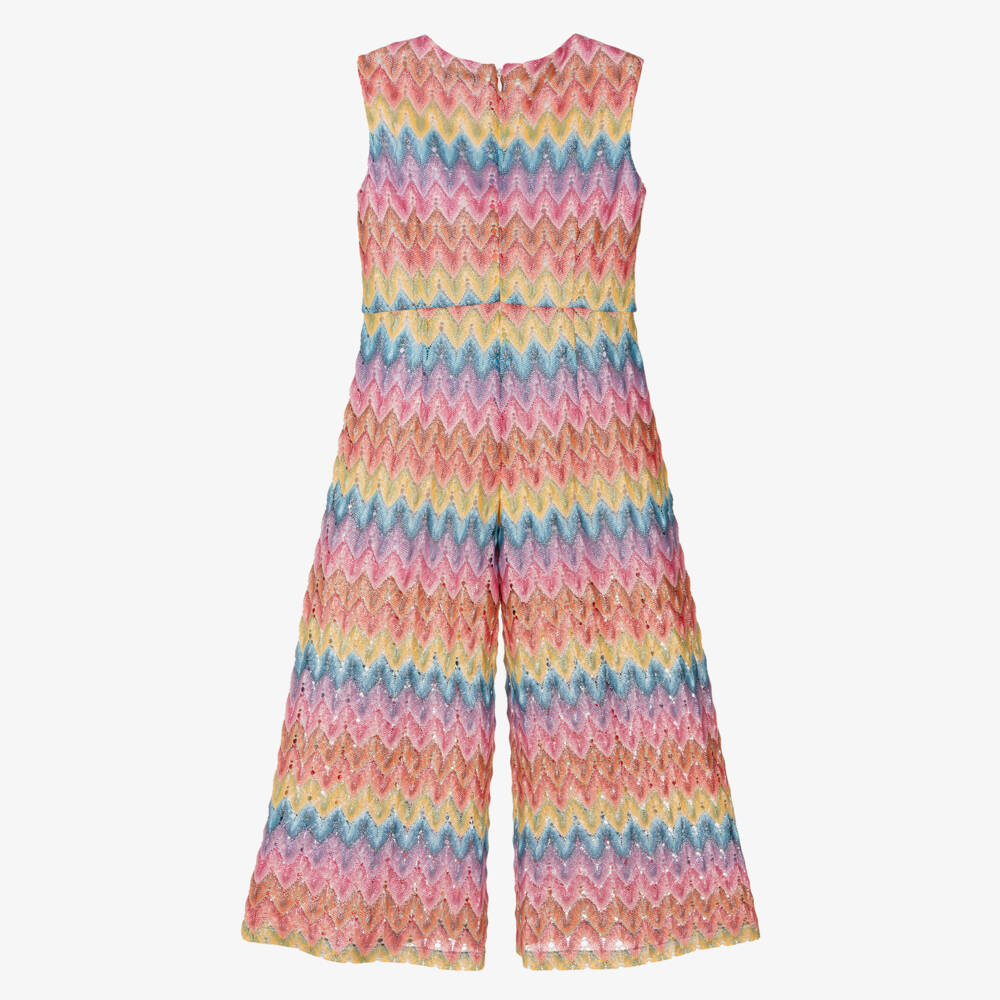 Missoni-Girls Vibrant Knit Zigzag Romper | Childrensalon Outlet