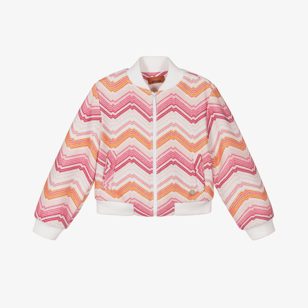 Missoni-Girls Vibrant Patterned Knit Jacket | Childrensalon Outlet