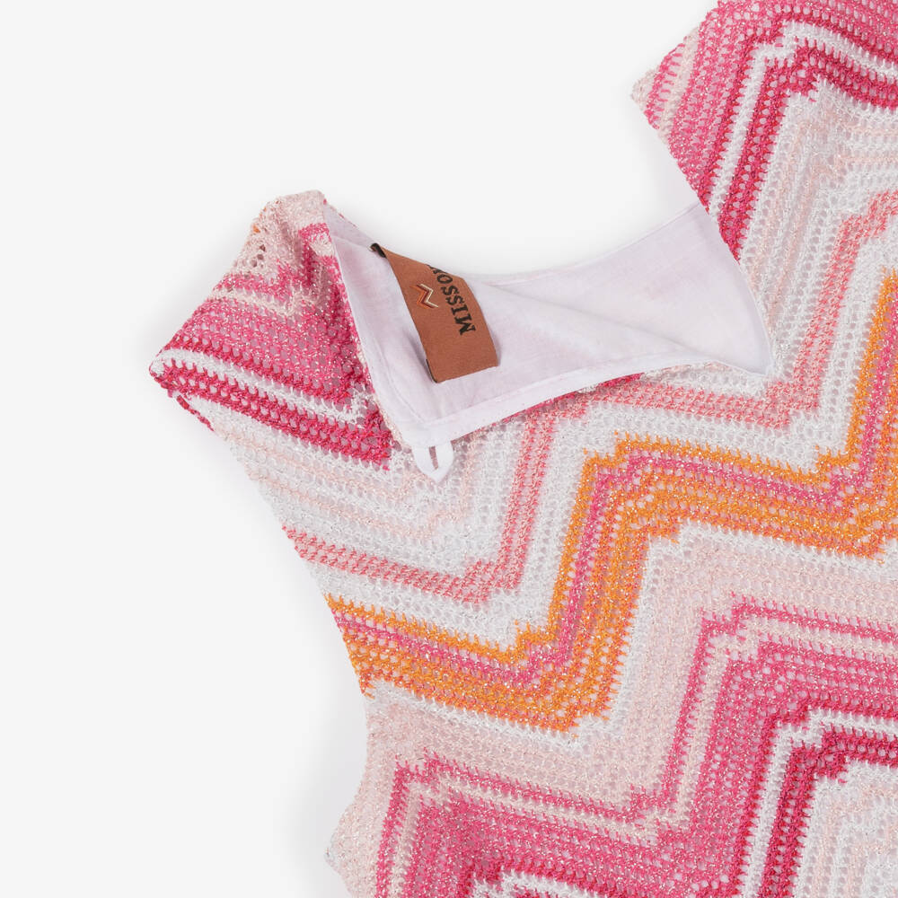 Missoni-Girls Vibrant Zigzag Knit Blouse | Childrensalon Outlet