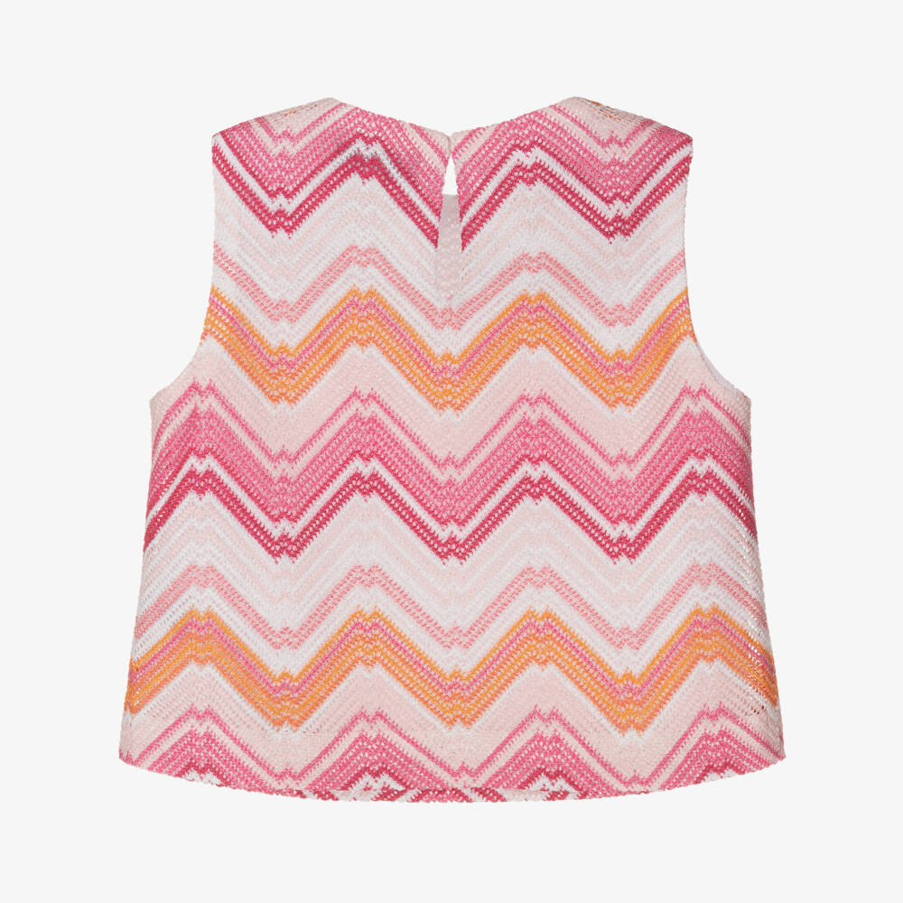 Missoni-Girls Vibrant Zigzag Knit Blouse | Childrensalon Outlet