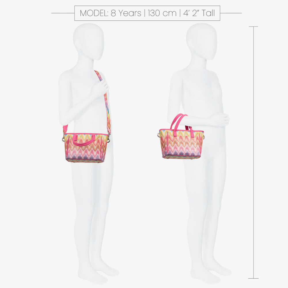 Missoni-Girls Vibrant Zigzag Pink Knitted Bag | Childrensalon Outlet