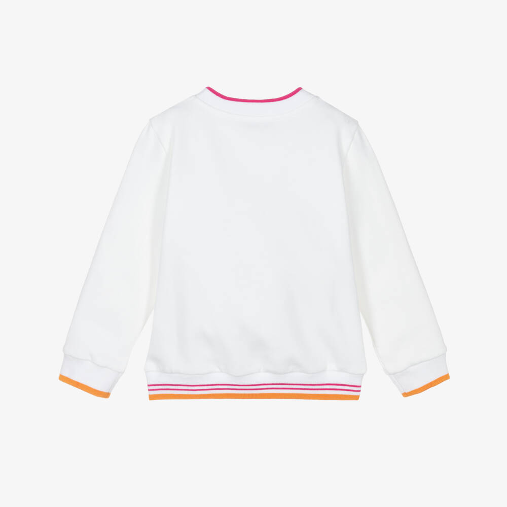 Missoni-Girls White Cotton Zigzag Pullover | Childrensalon Outlet