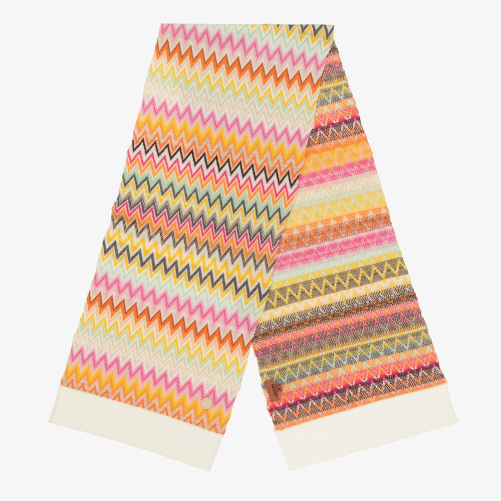 Missoni-Girls Wool Zigzag Knit Scarf | Childrensalon Outlet