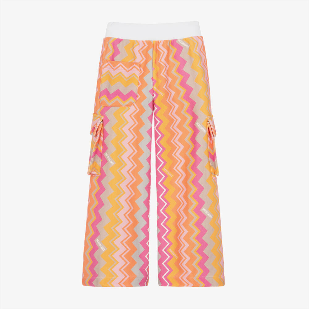 Missoni-Girls Zigzag Patterned White Trousers | Childrensalon Outlet