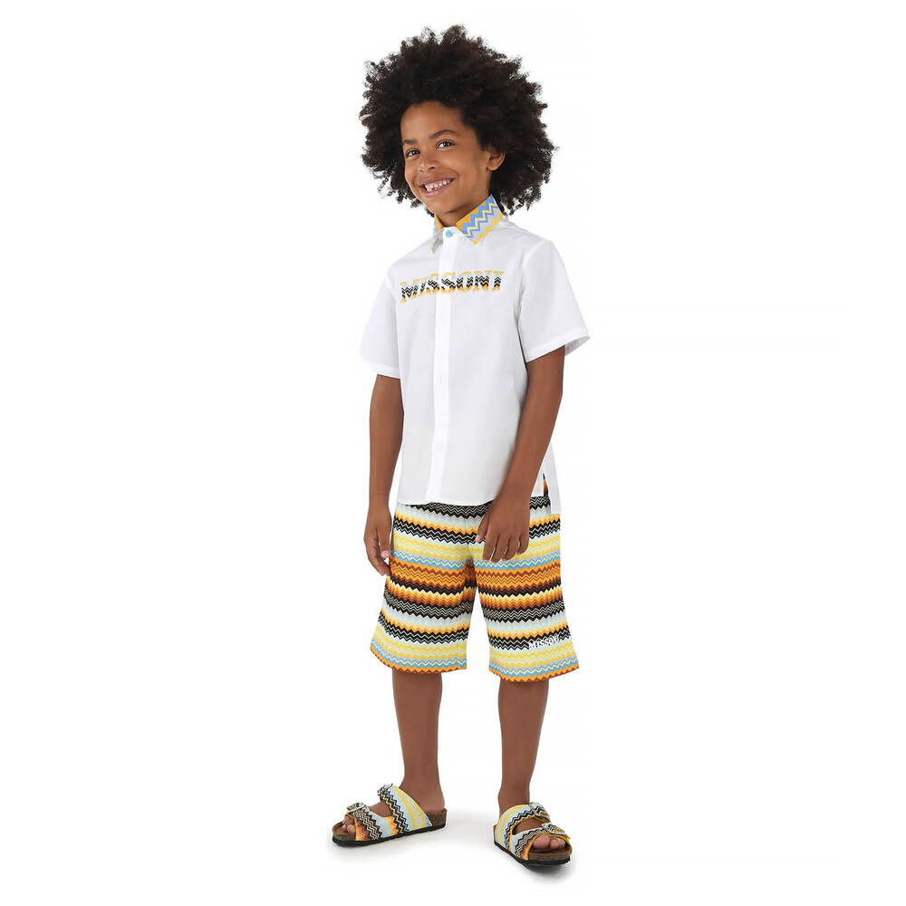 Missoni - Leather Multicolour Zigzag Sandals | Childrensalon