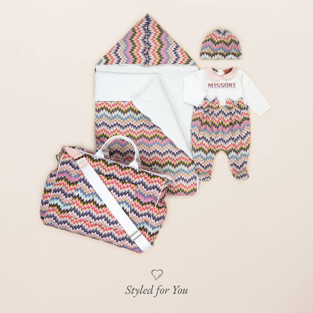Missoni-Pink & Purple Zigzag Changing Bag (50cm) | Childrensalon Outlet