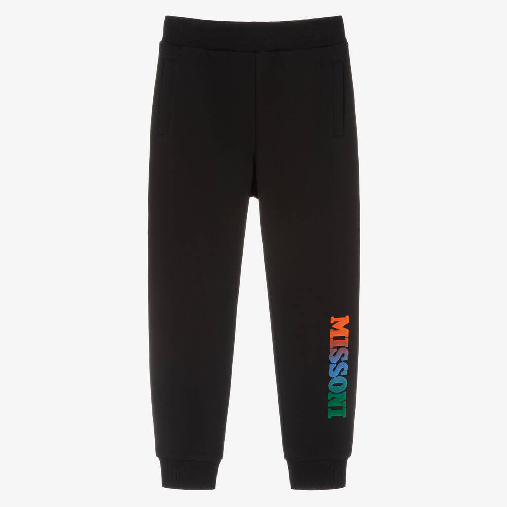 Missoni - Schwarze Teen Baumwoll-Jogginghose | Childrensalon